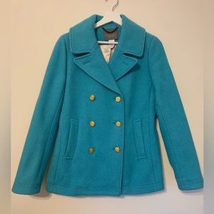 J. Crew Stadium Cloth Majesty Peacoat